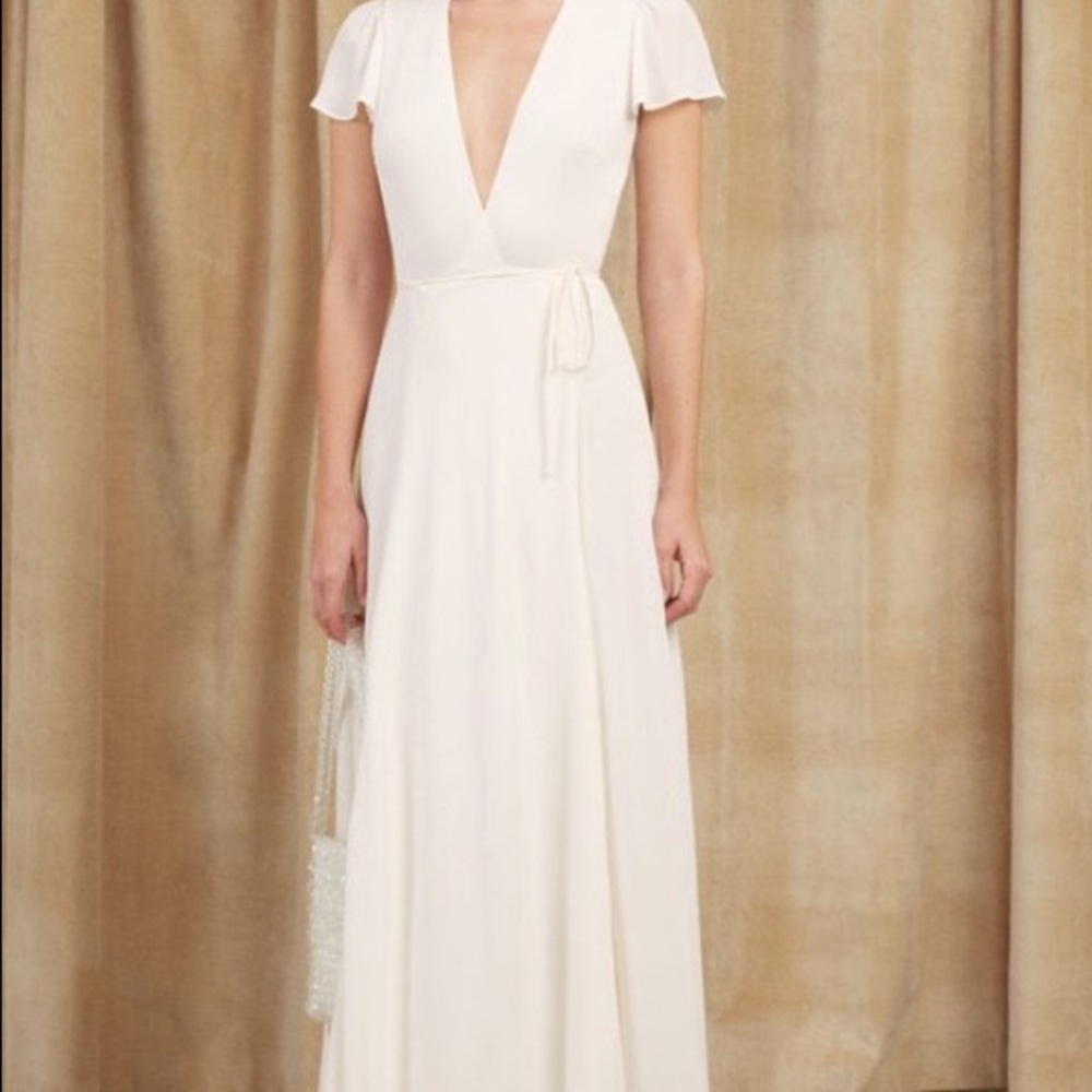 Reformation Rosey dress, white, size small, new with tags